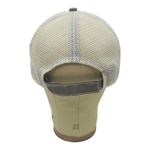 American Flag Patch Strapback Cap Curved Brim Mesh Trucker Baseball Hat Gray - Picture 4 of 14